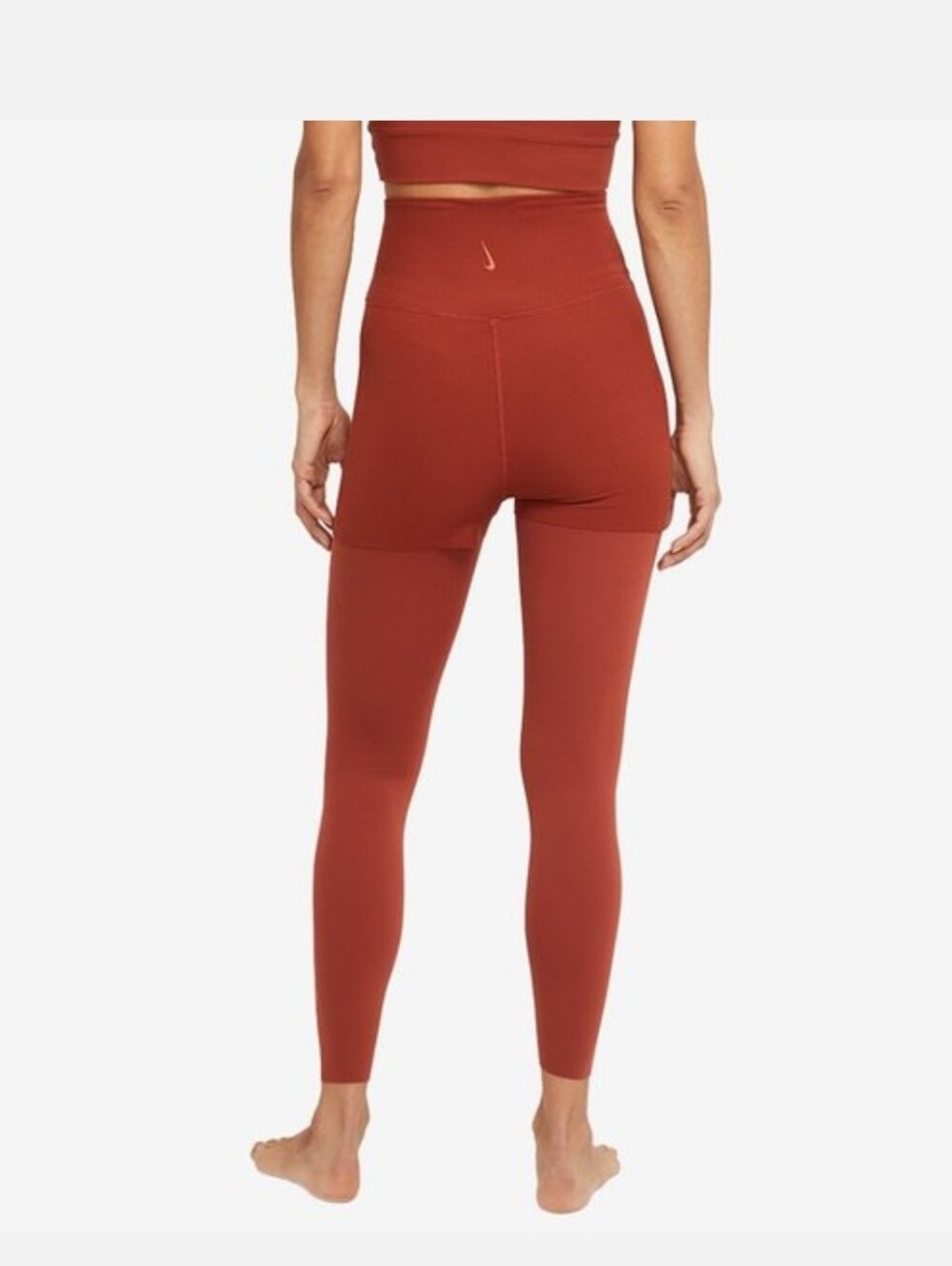 Nike Yoga Lux 7/8 Rust Double Leggings